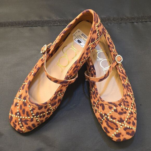 BRAND NEW SUGAR LEOPARD PRINT WOMEN MARY JANE FLAT - Picture 7 of 16